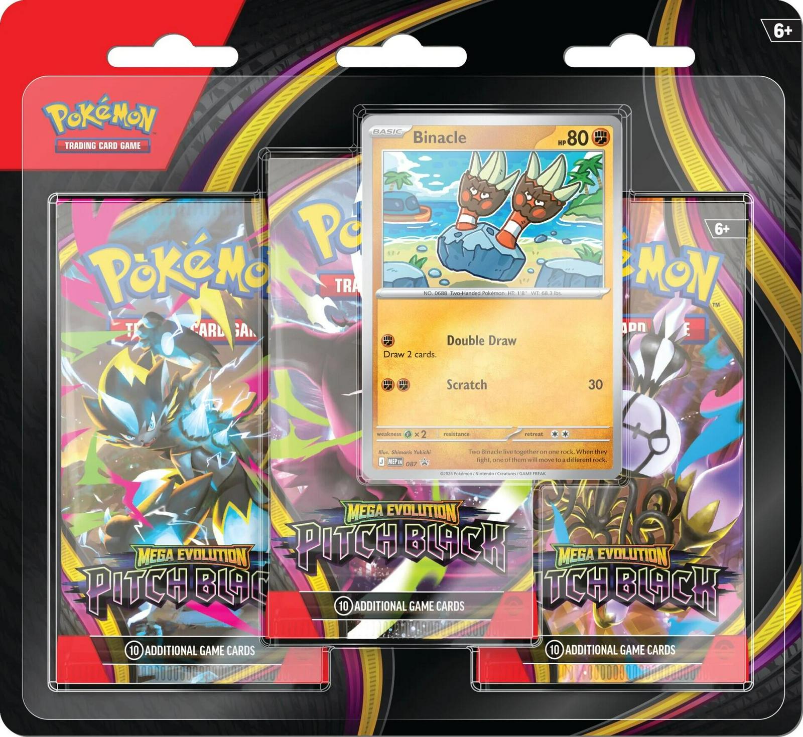 Pitch Black: 3 Pack Blister